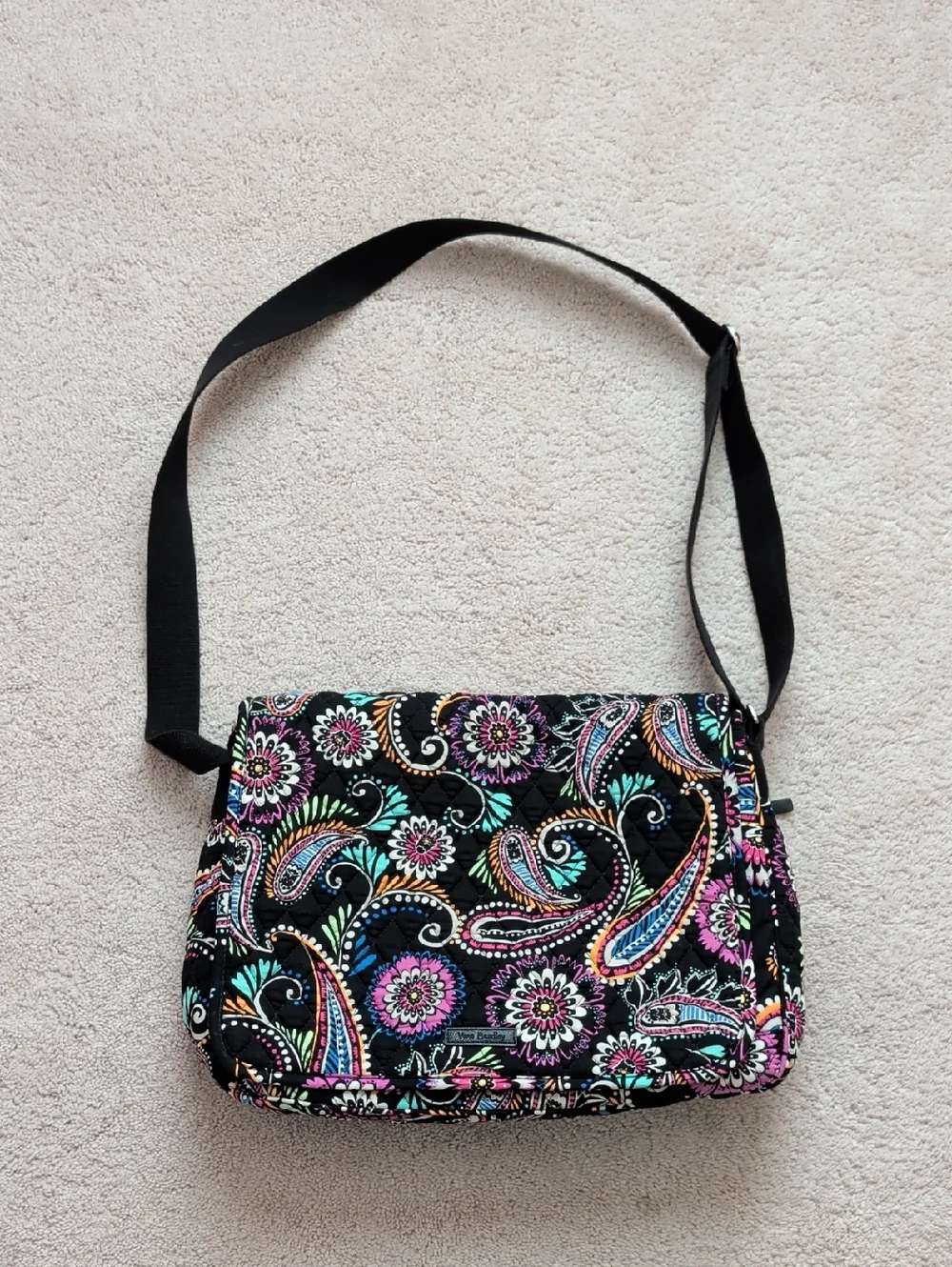 Vera Bradley Laptop Messenger Bag In Bandana Swirl